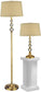 Dale Tiffany Optic Orb 26.5 1-Light Table Lamp And 61.5 Floor Lamp Set Antique Brass GC12289