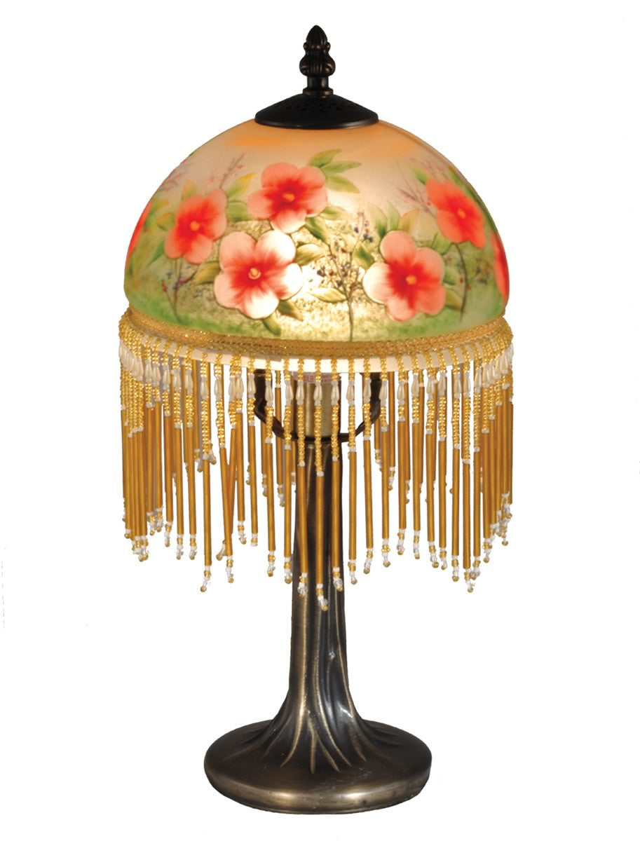 Dale Tiffany Pansy Glass Accent Lamp Antique Bronze TA15003