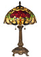 Dale Tiffany Red Rose Tiffany Table Lamp Antique Bronze TT15099