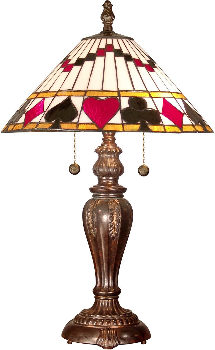 Dale Tiffany 2-Light Tiffany Table Lamp Fieldstone TT101420