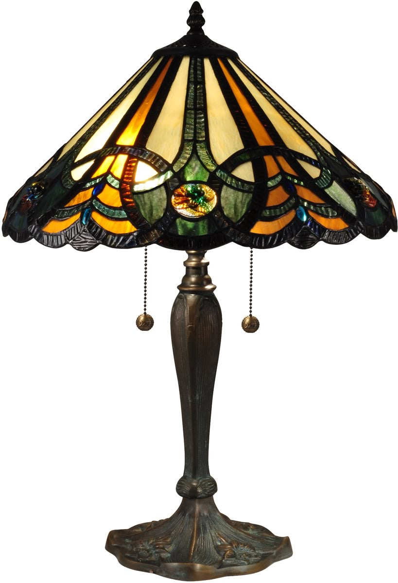 Dale Tiffany Sawyer Tiffany Table Lamp Antique Bronze TT15083