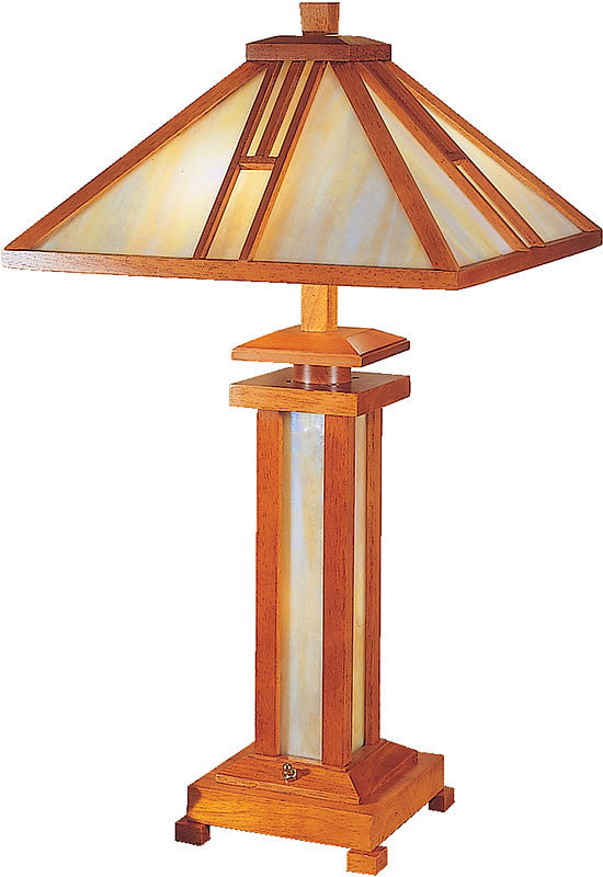 Dale Tiffany Wood Mission Table Lamp Oak 2401