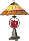 Dale Tiffany 1-Light 3-Way Tiffany Table Lamp Antique Brass RT60279