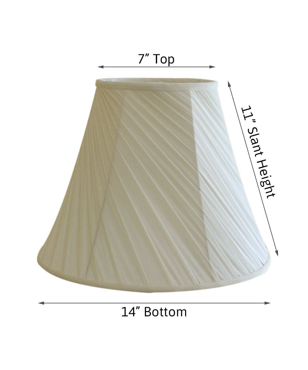14"W x 11"H Crisp Linen Twist Bell Shade