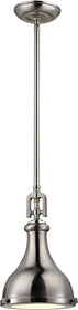 9"W Rutherford 1-Light Pendant Brushed Nickel