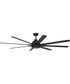 Rush 72" 1-Light Ceiling Fan (Blades Included) Flat Black