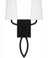 Quoizel Wood Small 2-light Wall Sconce Matte Black