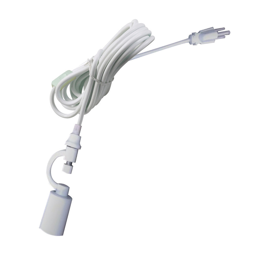 18"W 1-Light Plug-In Swag Pendant Lamp Gray