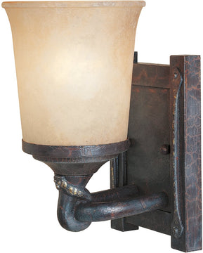 6"W Austin 1-Light Wall Lantern Weathered Saddle