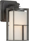 Designers Fountain 5 inchw Braxton 1-Light Wall Lantern Charcoal 31811CHA