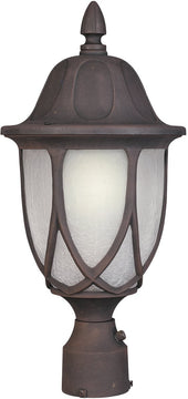 19"H Capella 1-Light Outdoor Post Lantern Autumn Gold