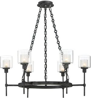 29"W Cazadero 6-Light Chandelier Weathered Pewter