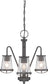 Designers Fountain 18 inchw Darby 3-Light Chandelier Weathered Iron 87083WI