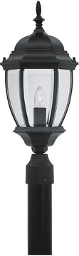 22"H Tiverton 1-Light Outdoor Post Lantern Black
