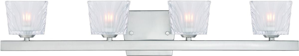 Designers Fountain 28 inchw Volare 4-Light Bath Satin Platinum 68104SP