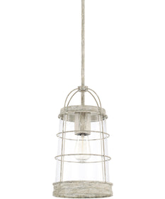 Beaufort 1-Light Pendant In Mystic Sand With Clear Glass