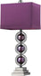 Dimond Alva Table Lamp Purple/Black Nickle D2232