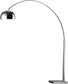 Dimond Penbrook 1-Light Arc Floor Lamp Silver Plated and White Marble D1428