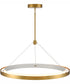 Fagan 33.5'' Wide Integrated LED Pendant - Brushed Brass/Matte White
