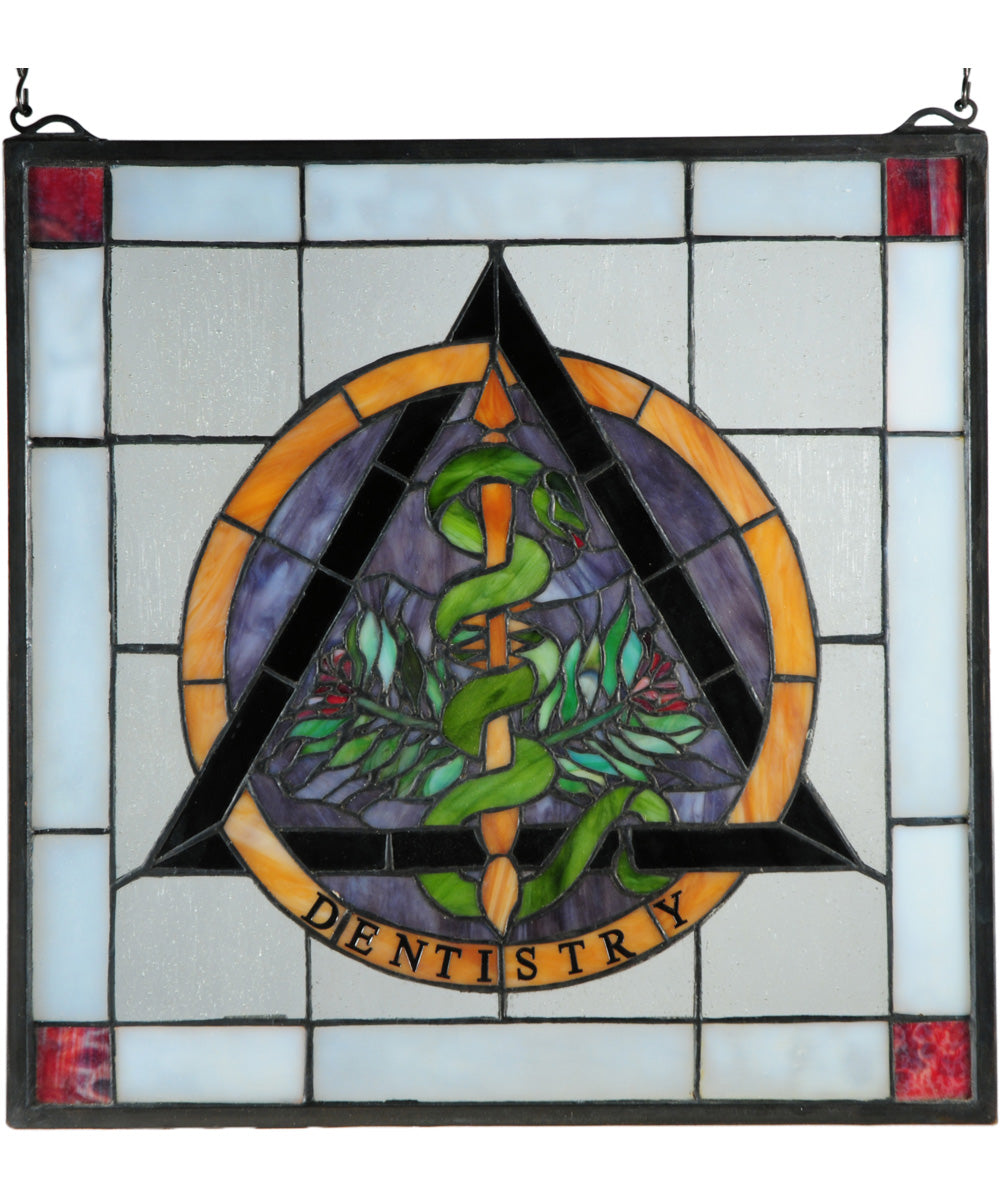 18"H Dentistry Stained Glass Window