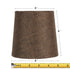 6"W x 5"H Chocolate Burlap Drum Chandelier Clip-On Lampshade