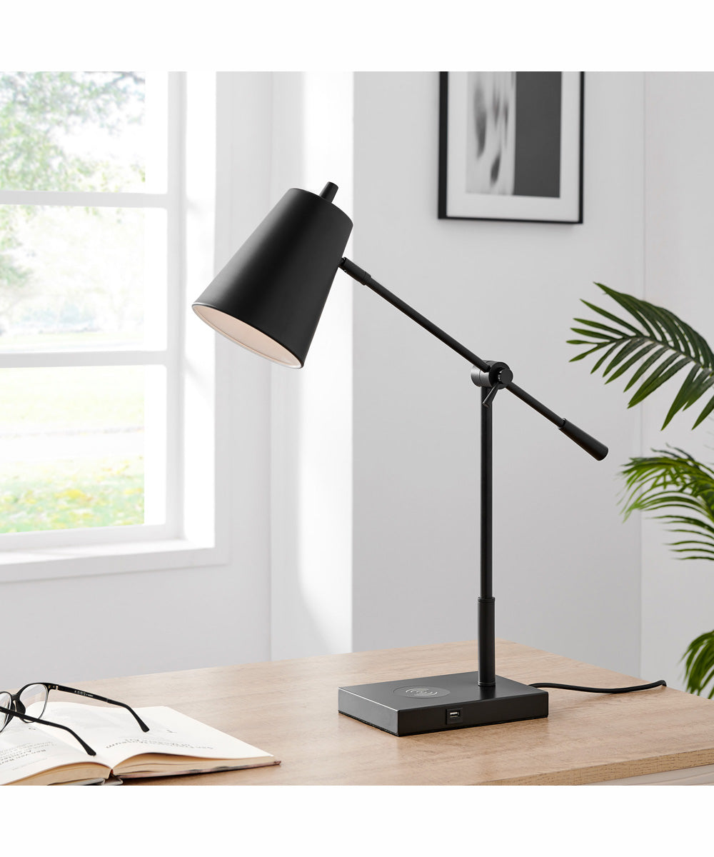 Salma 1-Light Table/Desk Lamp Black