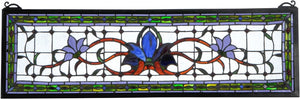 10"H x 33"W Fairytale Transom Stained Glass Window