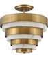 Echelon 3-Light Medium Semi Flush Mount in Heritage Brass