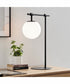Lencho 1-Light Table Lamp Black/Frost Glass Shade