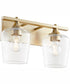 Veno 2-light Bath Vanity Light Aged Brass
