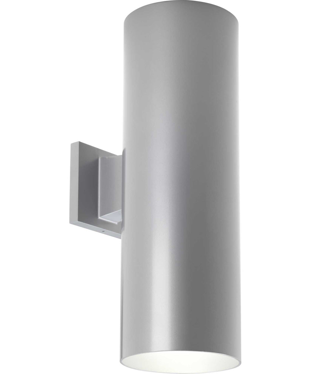 6" Outdoor Up/Down Wall Cylinder Metallic Gray