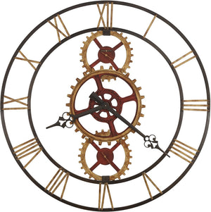 49"H Hannes Wall Clock Antique Brass