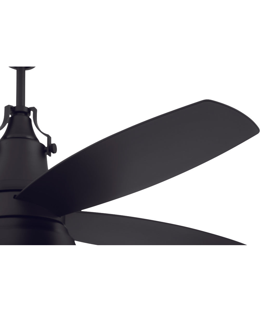 52" Union 1-Light Ceiling Fan Flat Black