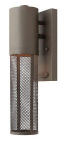15"H Aria 1-Light LED Mini Outdoor Wall Light in Buckeye Bronze