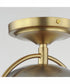Duke 1-Light Semi Flush Mount Satin Nickel / Satin Brass