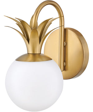 Palma 1-Light Single Light Vanity in Heritage Brass