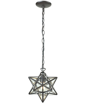 Star 1-Light Mini Pendant Oiled Bronze/Clear Glass - Large