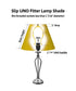 18"W x 13"H SLIP UNO FITTER Scalloped Bell Lamp Shade Eggshell