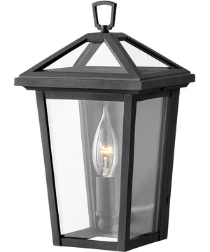 Alford Place 1-Light Extra Small Outdoor Wall Mount Lantern in Museum Black