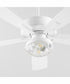 52" Ovation Patio 2-light LED Indoor/Outdoor Patio Ceiling Fan Studio White