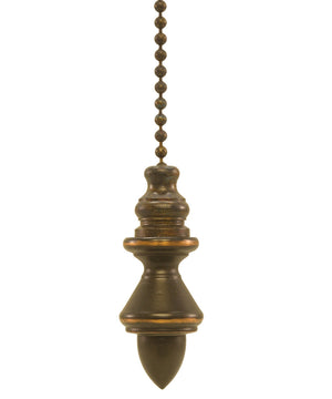 Acorn Ceiling Ceiling Fan Pull, 1"h with 12" Oiled Bronze Chain