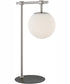 Lencho 1-Light Table Lamp Brushed Nickel/Frost Glass Shade