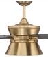 52" Dominick 3-Light Ceiling Fan Satin Brass
