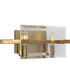 Cahill 2-Light Clear Glass Luxe Bath Vanity Light Brushed Bronze