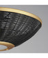 Rattan 20 inch Wall Sconce/Semi Flush Mount Natural Aged Brass