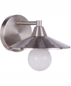 Isaac 1-Light Wall Sconce Brushed Polished Nickel