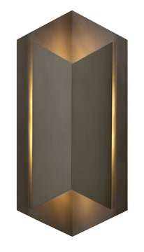 22"H Lex 1-Light Large Outdoor Wall Light in Bronze