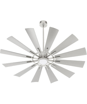 Cirque 1-light LED Indoor/Outdoor Patio Ceiling Fan Satin Nickel