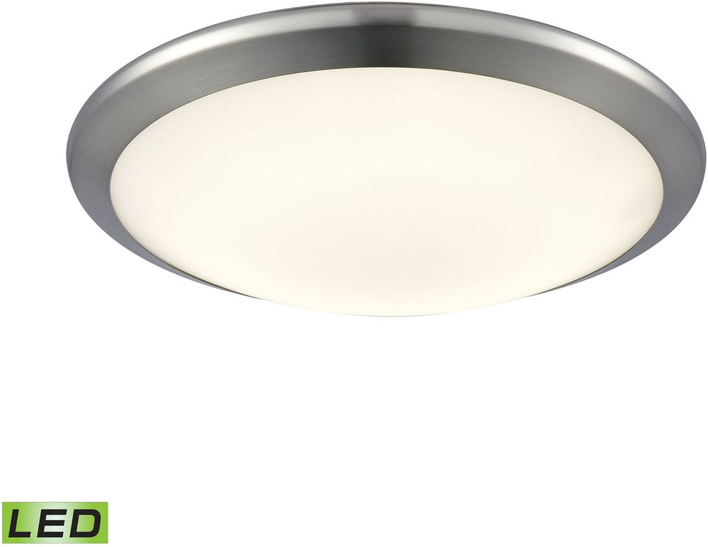 Elk Lighting Clancy Round LED Flushmount Chrome/Opal Glass - Small FML45251015