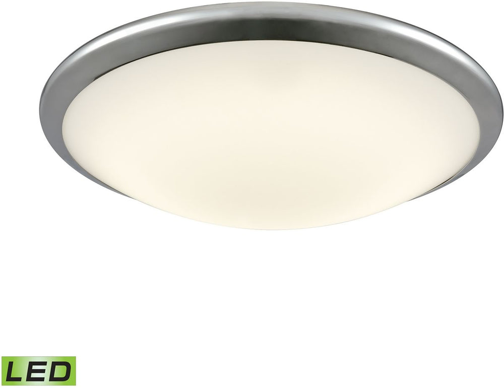 Elk Lighting Clancy Round LED Flushmount Chrome/Opal Glass - Large FML45501015